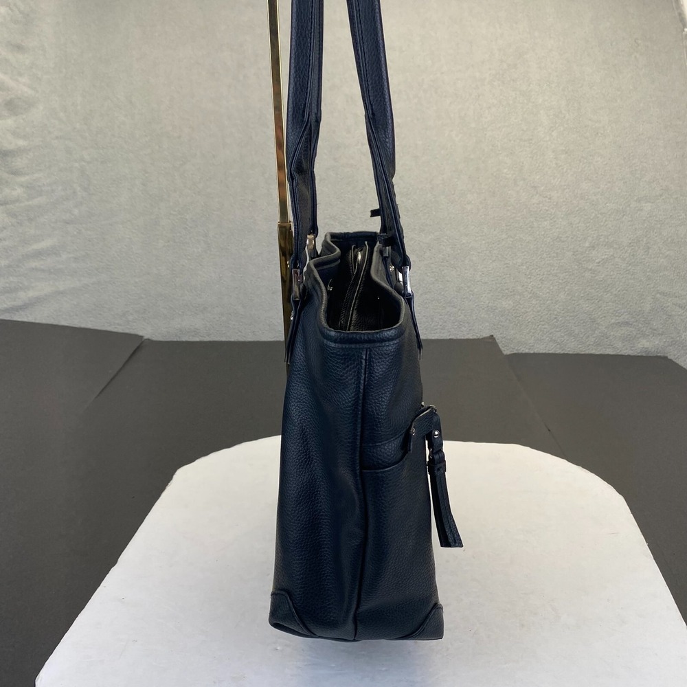 Rosetti Large Tote Shoulder Bag Purse,Black Leather - Picture 3 of 16